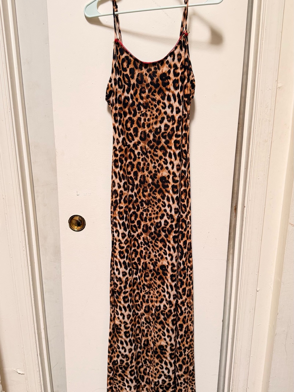 As u wish Leopard Print Maxi Slip Dress in Brown